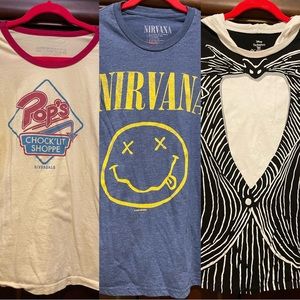 Lot of 3 fandom shirts